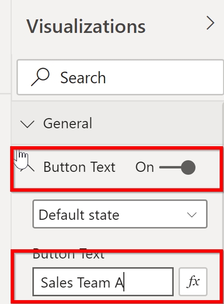 Turn on Button Text